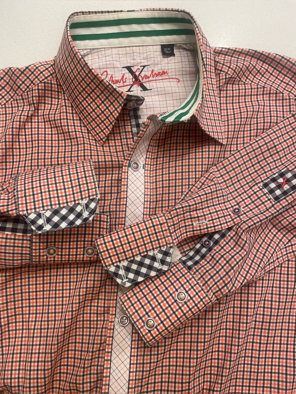Robert Graham - all cotton checkered shirt Size Medium